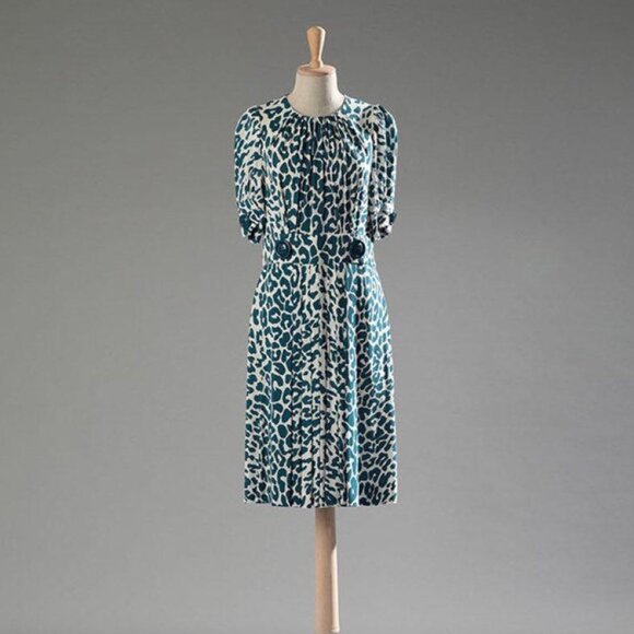 MIU MIU 2017 Franca Favorite Collection Leopard Dress, Size S - Picture 3 of 12